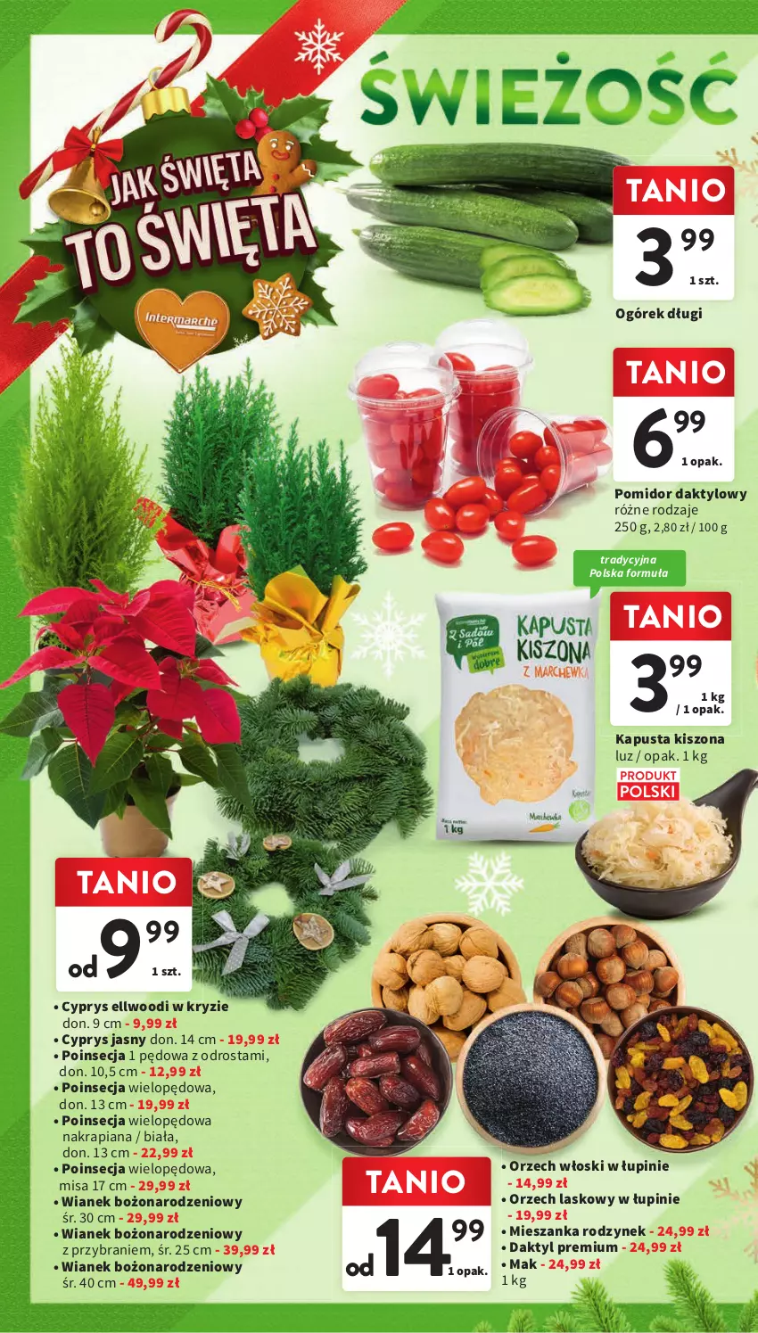 Gazetka promocyjna Intermarche - Gazetka Intermarche - ważna 07.12 do 13.12.2023 - strona 24 - produkty: Ogórek, Poinsecja