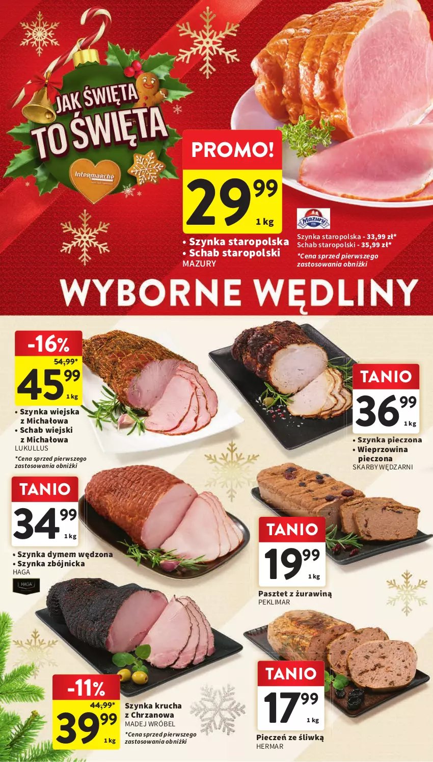 Gazetka promocyjna Intermarche - Gazetka Intermarche - ważna 07.12 do 13.12.2023 - strona 28 - produkty: Chrzan, Madej Wróbel, Pasztet, Piec, Szynka, Wieprzowina