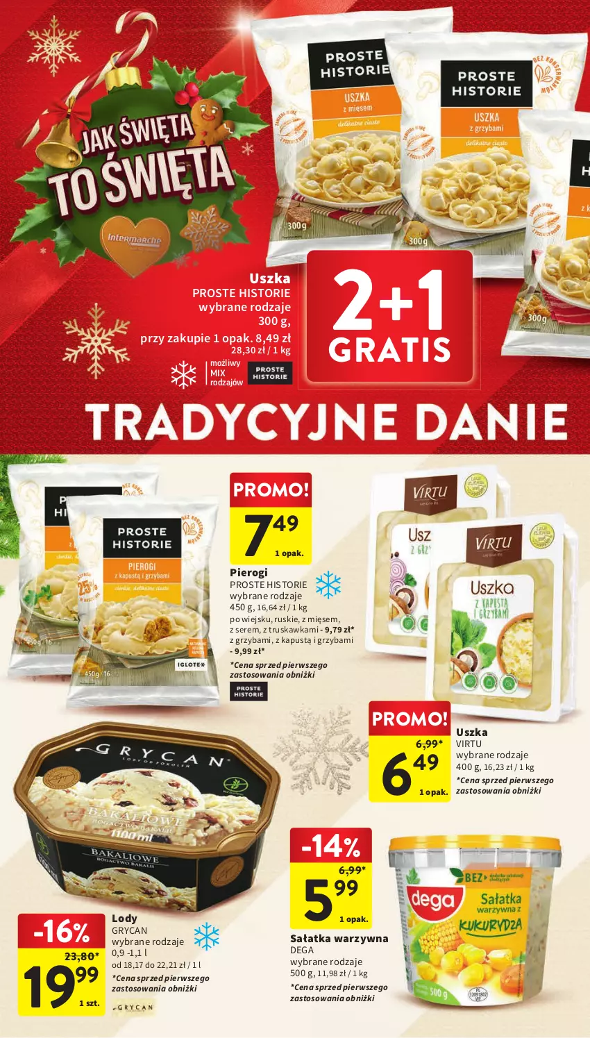 Gazetka promocyjna Intermarche - Gazetka Intermarche - ważna 07.12 do 13.12.2023 - strona 30 - produkty: Dega, Gra, Gry, Kapustą, Lody, Pierogi, Sałat, Sałatka, Sałatka warzywna, Ser, Virtu