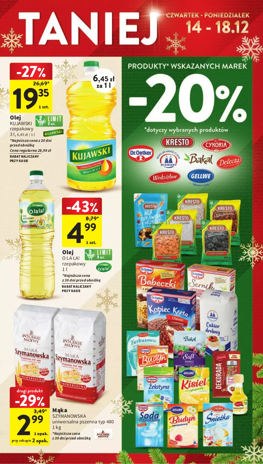 Gazetka promocyjna Intermarche - Gazetka Intermarche - ważna 07.12 do 13.12.2023 - strona 9 - produkty: Kujawski, Mąka, Olej