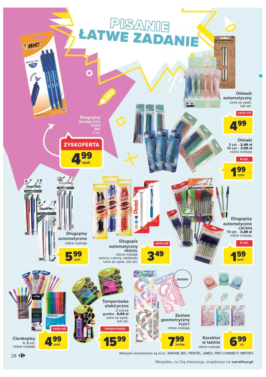 Gazetka promocyjna Carrefour - Gazetka Carrefour - ważna 02.08 do 13.08.2022 - strona 28 - produkty: BIC, Długopis, Por