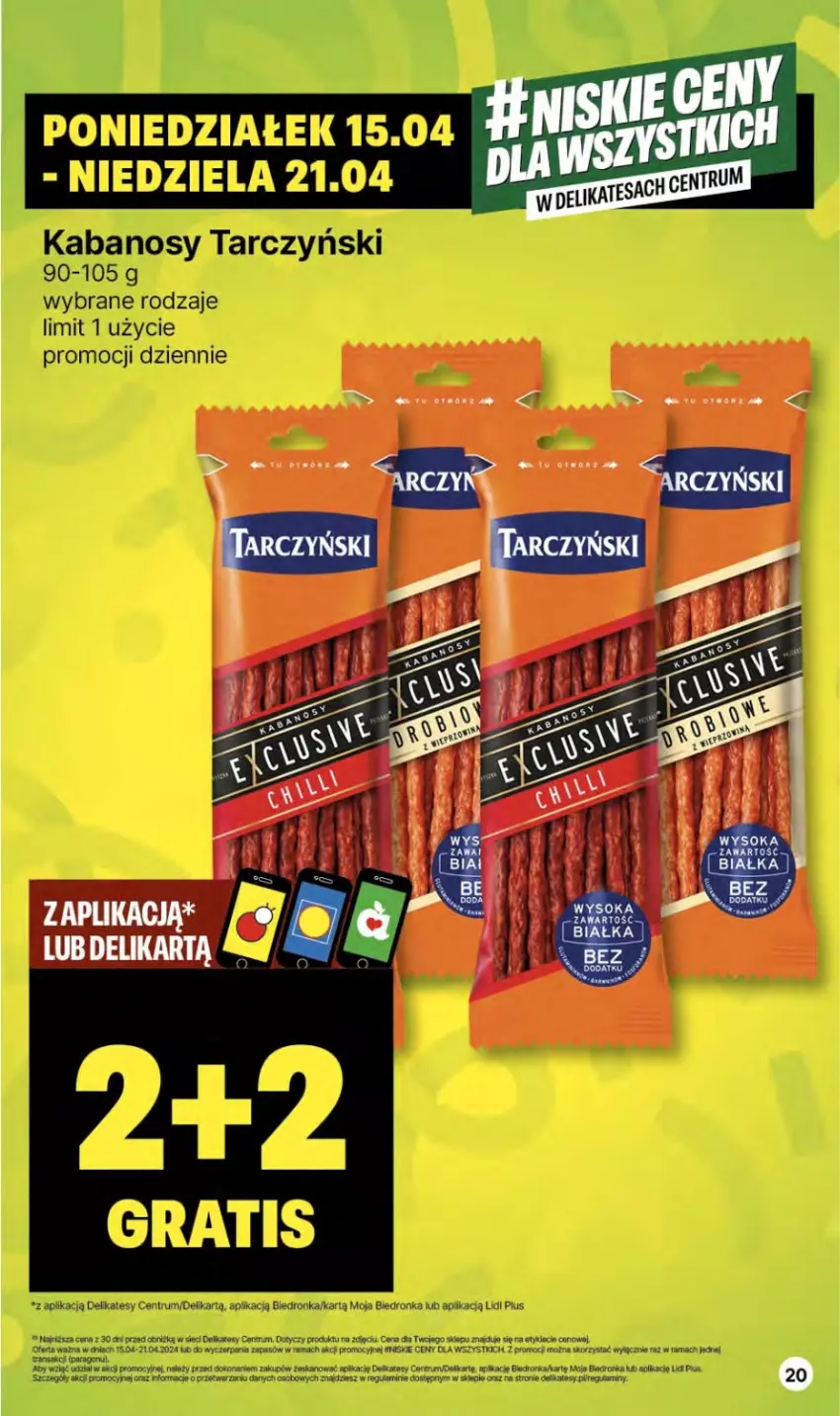 Gazetka promocyjna Delikatesy Centrum - NOWA GAZETKA Delikatesy Centrum od 18 kwietnia! 18-24.04.2024 - ważna 18.04 do 24.04.2024 - strona 20 - produkty: Dron, Kabanos, Orka, Rama, Rum, Tarczyński