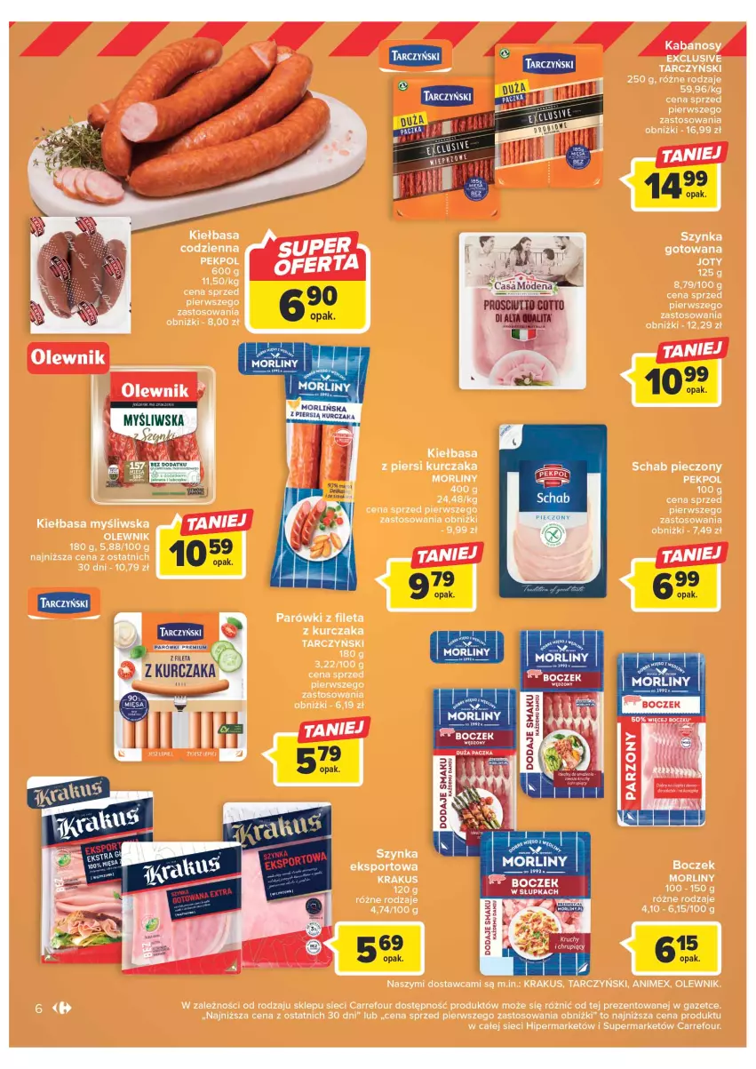 Gazetka promocyjna Carrefour - Gazetka Targ świeżości - ważna 27.02 do 04.03.2023 - strona 6 - produkty: Boczek, Kurczak, Piec, Schab pieczony