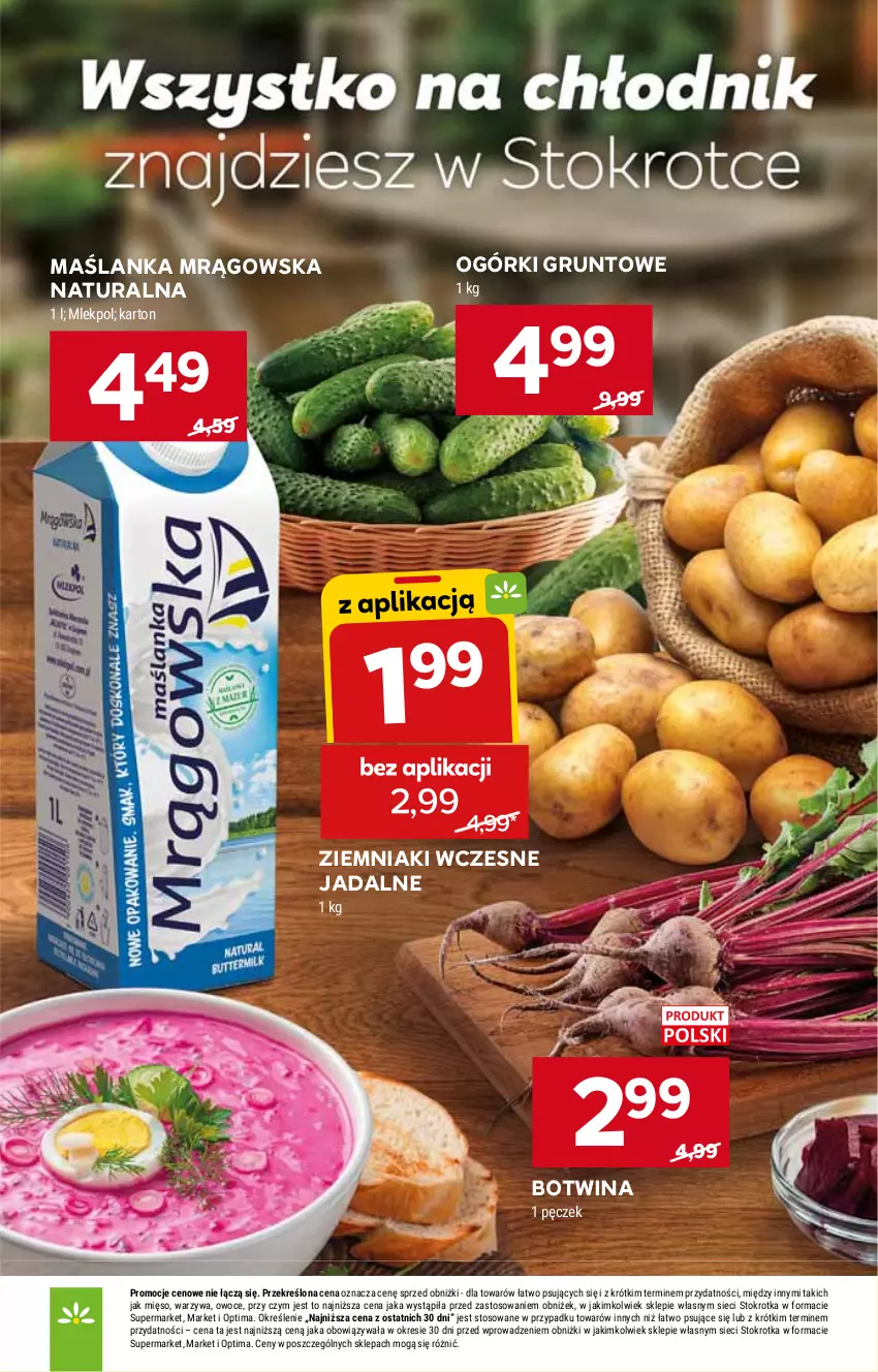 Gazetka promocyjna Stokrotka - Supermarket - ważna 11.06 do 17.06.2026 - strona 8 - produkty: Grunt, HP, Maślanka, Ziemniaki