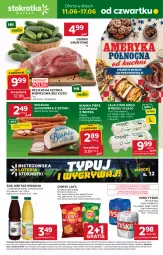 Gazetka promocyjna Stokrotka - Supermarket - Gazetka - ważna od 17.06 do 17.06.2026 - strona 1 - produkty: Piwa, Piwo, Warzywa, Sok, Por, Gra, Szynka wieprzowa, Jaja, Papryka, Ananas, Chipsy, Tyskie, Szynka, Optima, Kiełbasa głogowska, Owoce, Wosana, Grunt, Lay’s, Kiełbasa, Bianka, Jaja z wolnego wybiegu, Mięso, Nektar
