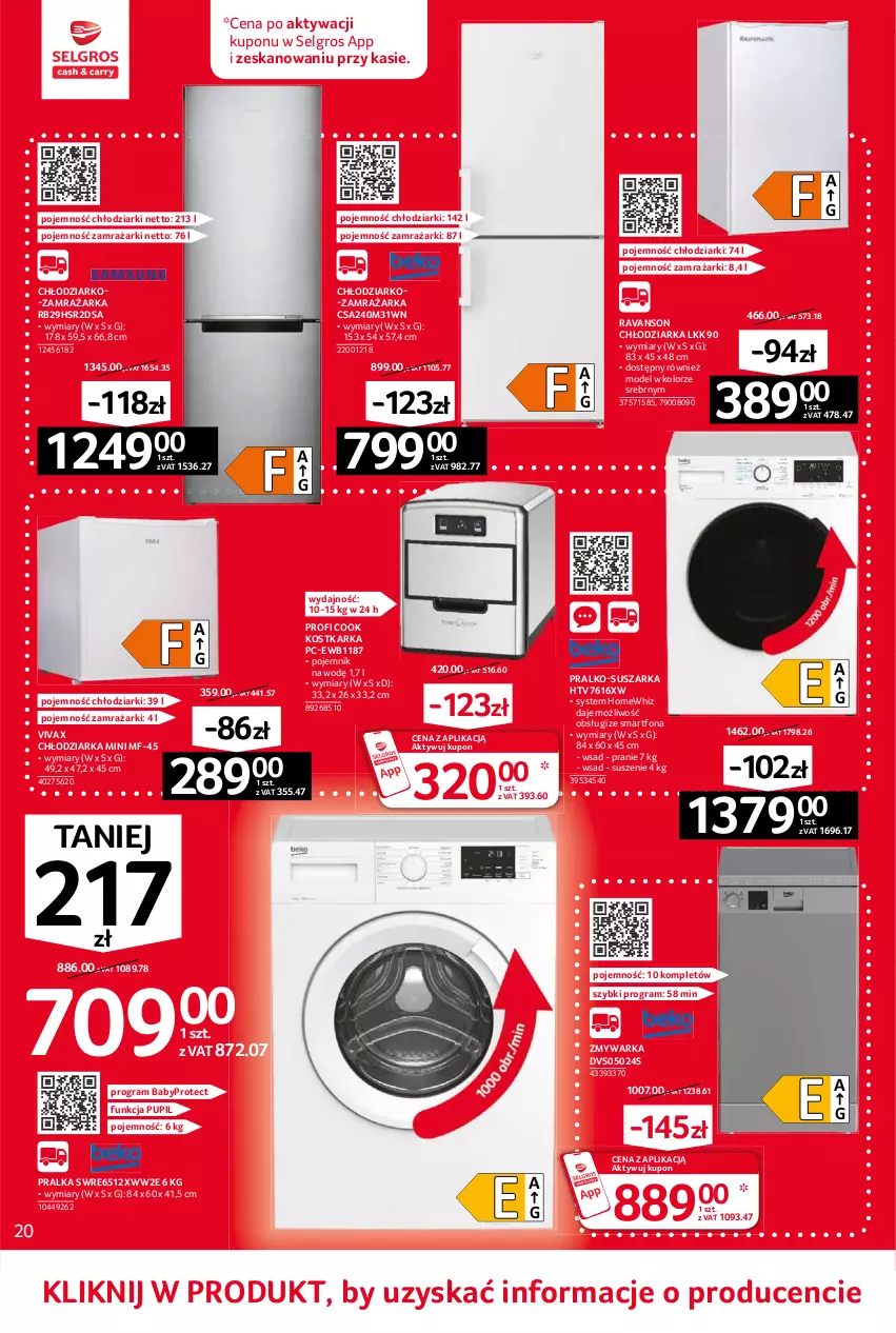 Gazetka promocyjna Selgros - Oferta przemysłowa - ważna 10.06 do 23.06.2021 - strona 20 - produkty: Chłodziarka, Gra, LG, Pojemnik, Pralka, Pralko-suszarka, Smartfon, Suszarka, Warka, Zamrażarka, Zmywarka