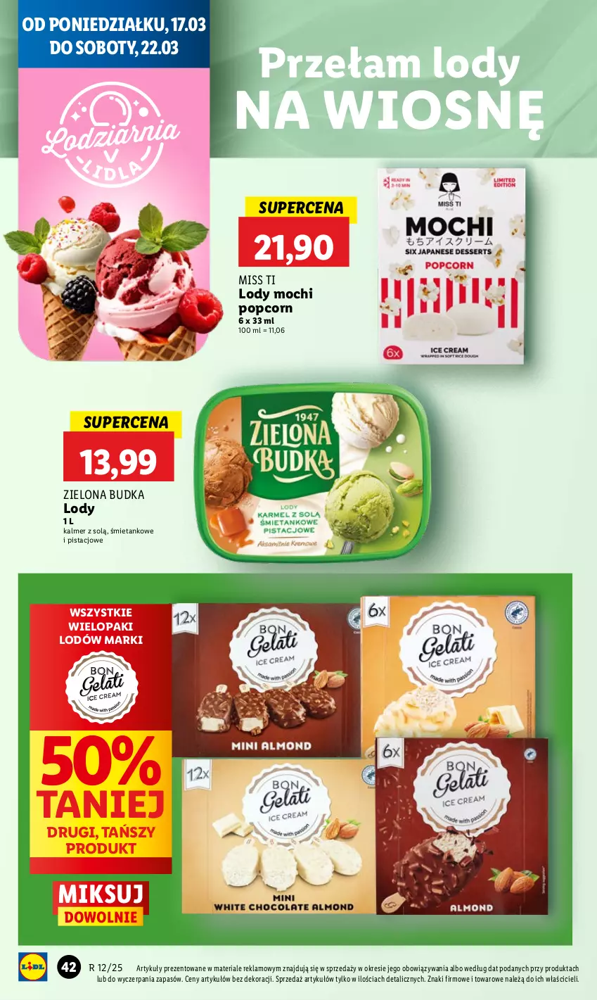 Gazetka promocyjna Lidl - GAZETKA - ważna 17.03 do 19.03.2025 - strona 42 - produkty: Lody, Popcorn, Zielona Budka