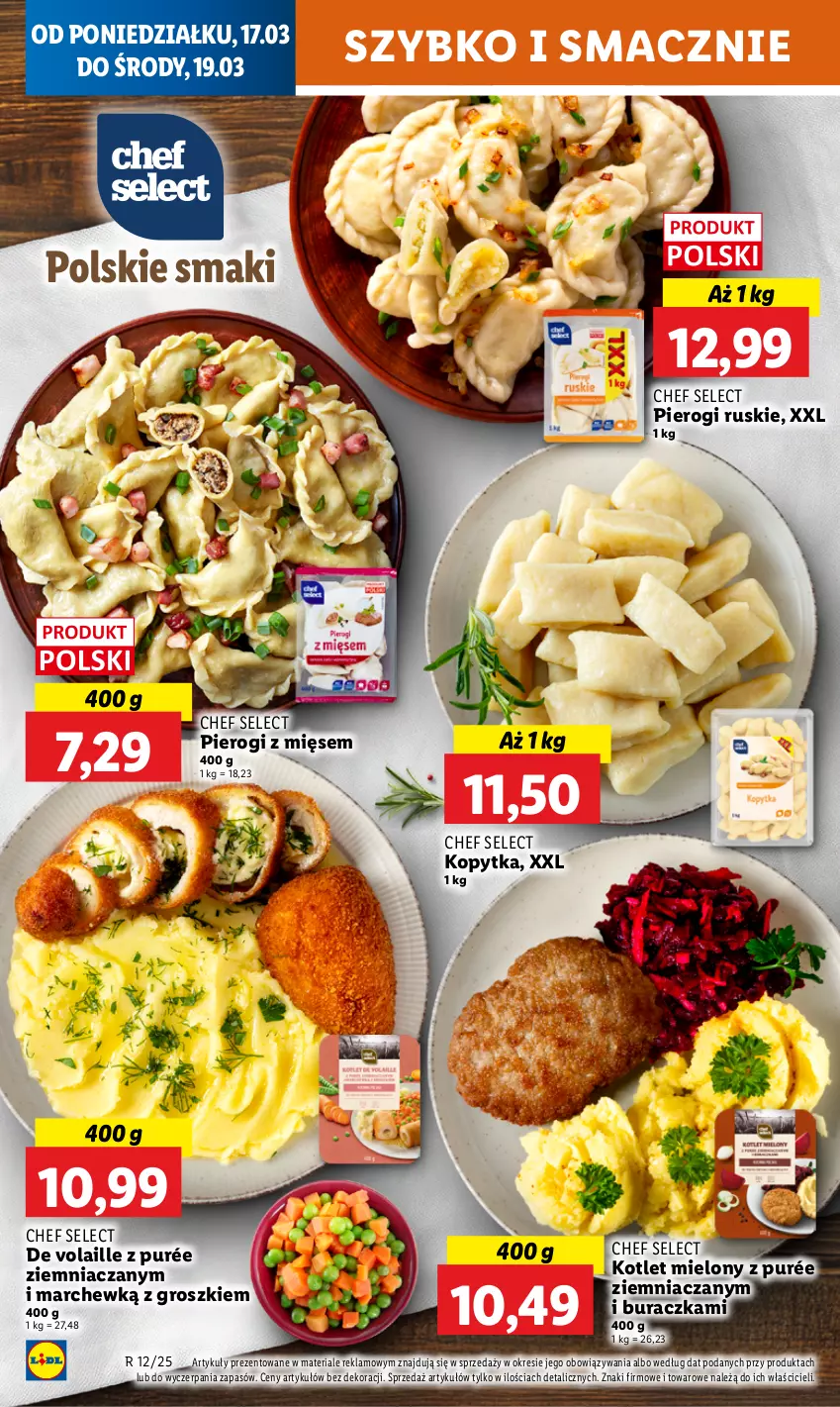 Gazetka promocyjna Lidl - GAZETKA - ważna 17.03 do 19.03.2025 - strona 48 - produkty: Kopytka, Kotlet, Pierogi, Pur