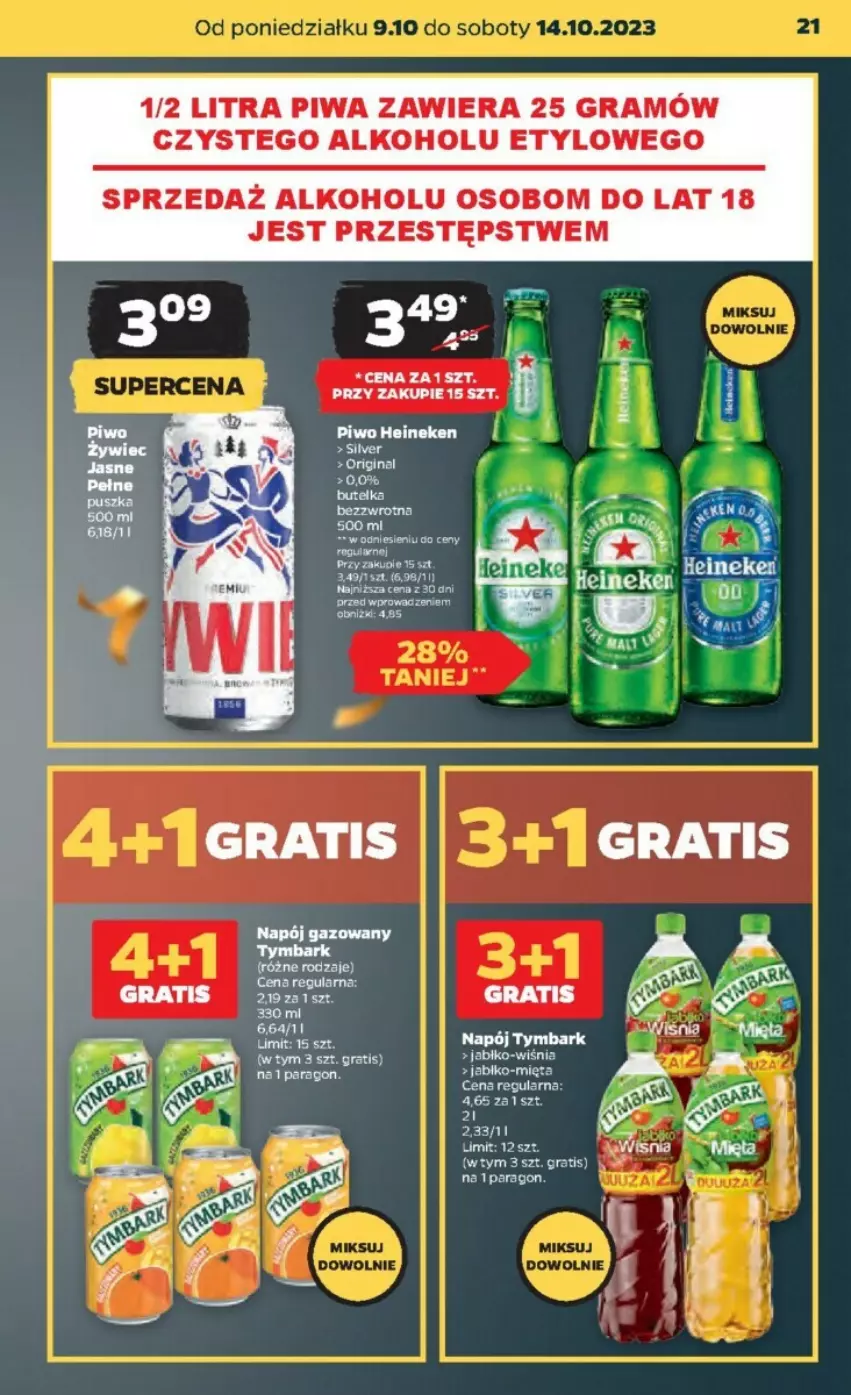 Gazetka promocyjna Netto - ważna 09.10 do 15.10.2023 - strona 14 - produkty: Gin, Gra, Heineken, Napój, Napój gazowany, Piwa, Piwo, Tymbark