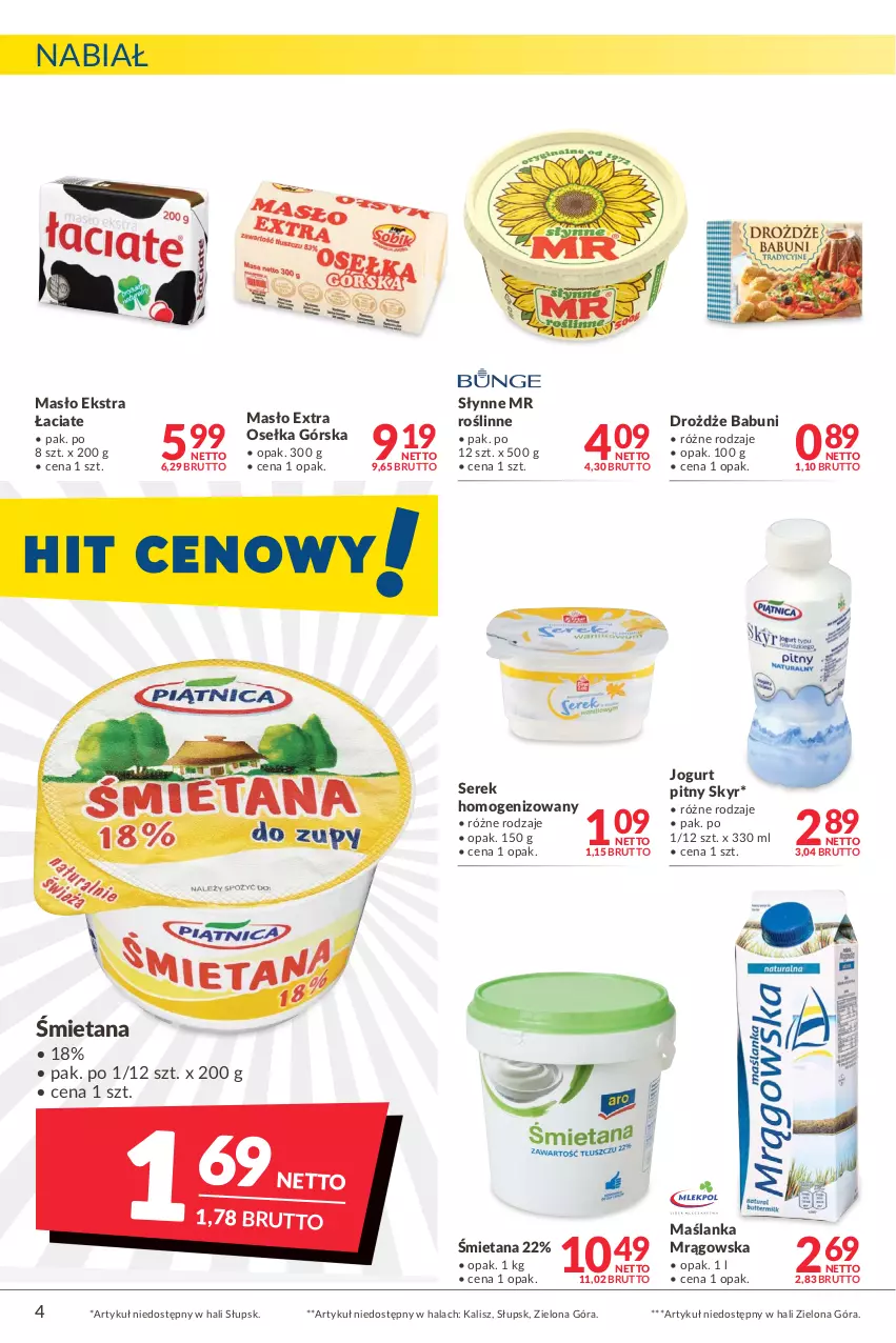 Gazetka promocyjna Makro - [Oferta promocyjna] Artykuły spożywcze i przemysłowe - ważna 07.01 do 24.01.2022 - strona 4 - produkty: Babuni, Drożdże, Jogurt, Jogurt pitny, Maślanka, Masło, Ser, Serek, Serek homogenizowany, Słynne, Słynne MR Roślinne