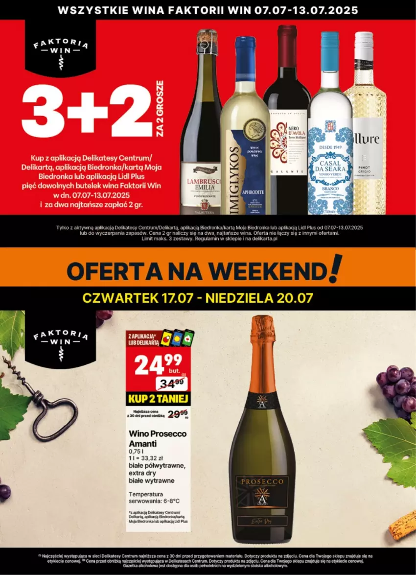 Gazetka promocyjna Delikatesy Centrum - Delibarek DC28-DC29 - ważna 07.07 do 20.07.2025 - strona 4 - produkty: Dron, Fa, Prosecco, Rum, Ser, Tera, Wino