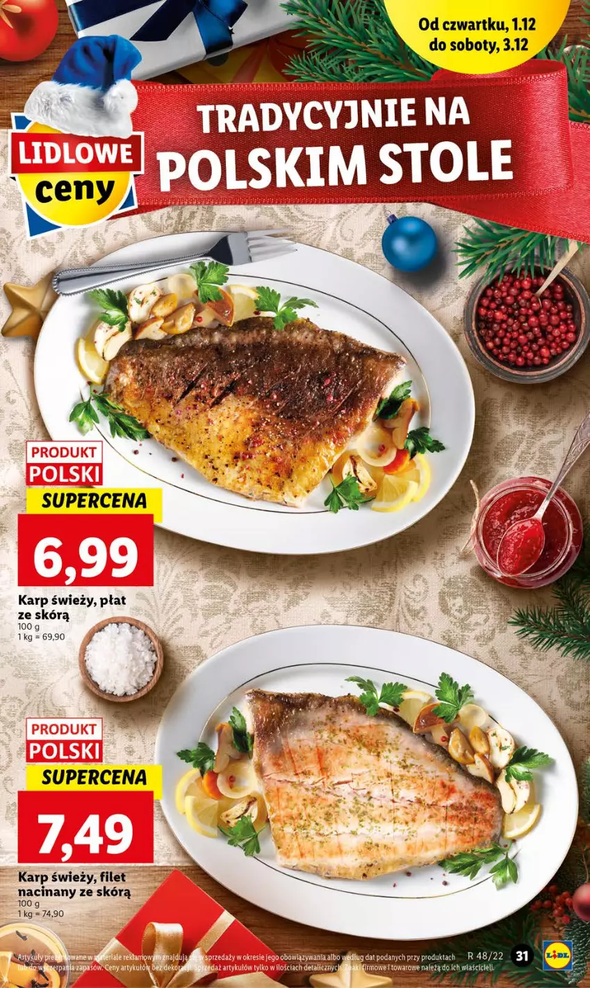 Gazetka promocyjna Lidl - GAZETKA - ważna 01.12 do 03.12.2022 - strona 31 - produkty: Karp