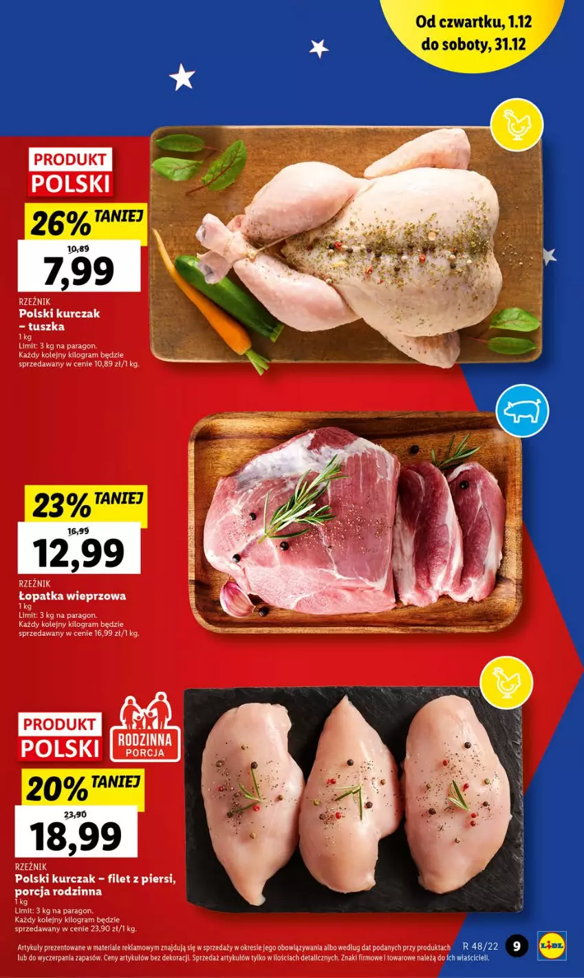 Gazetka promocyjna Lidl - GAZETKA - ważna 01.12 do 03.12.2022 - strona 9 - produkty: Gra, Kurczak, LG, Olej, Por, Tusz