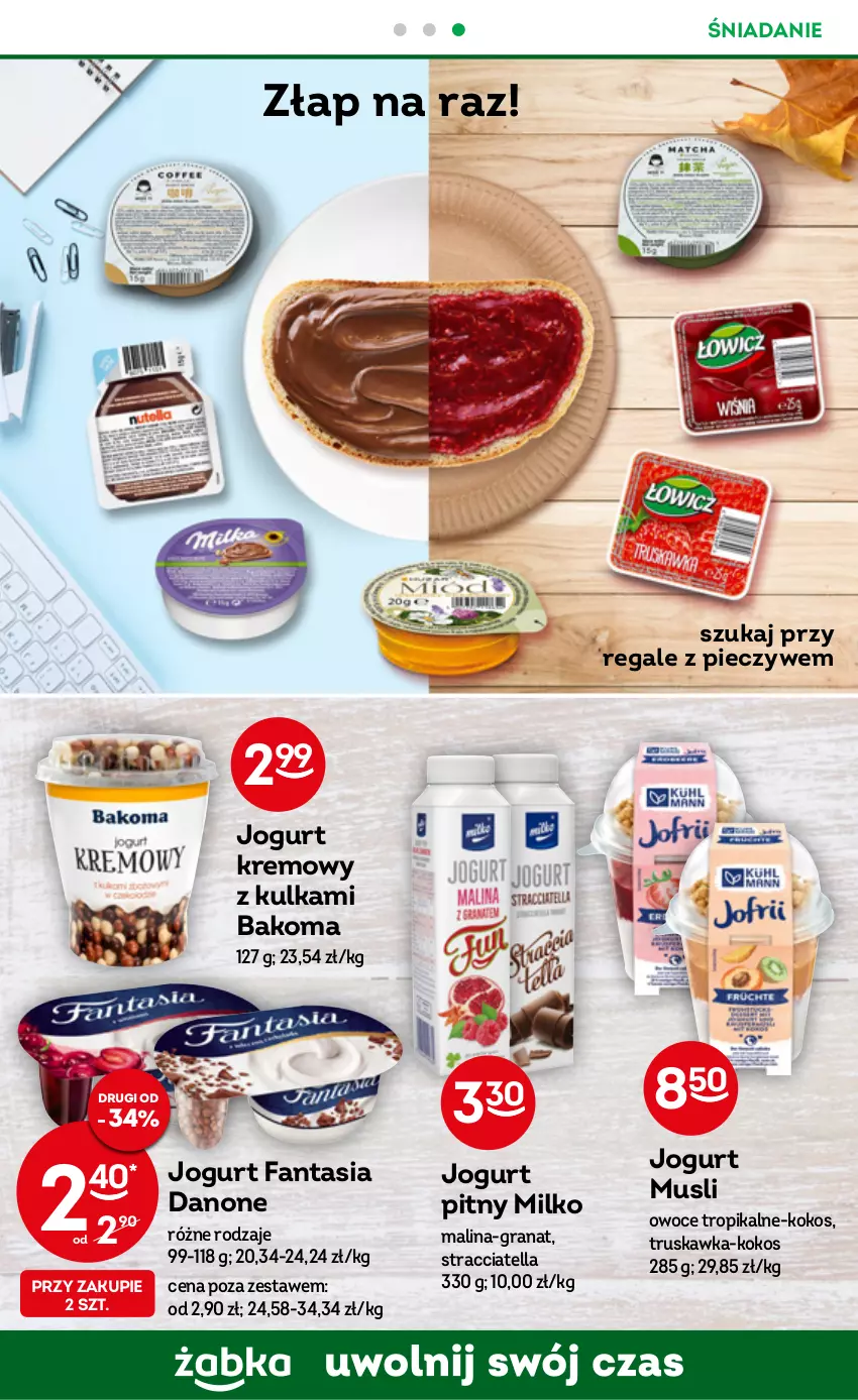 Gazetka promocyjna Żabka - ważna 23.11 do 29.11.2022 - strona 32 - produkty: Bakoma, Danone, Fa, Fanta, Gra, Granat, Jogurt, Jogurt pitny, Kokos, Mus, Owoce, Piec