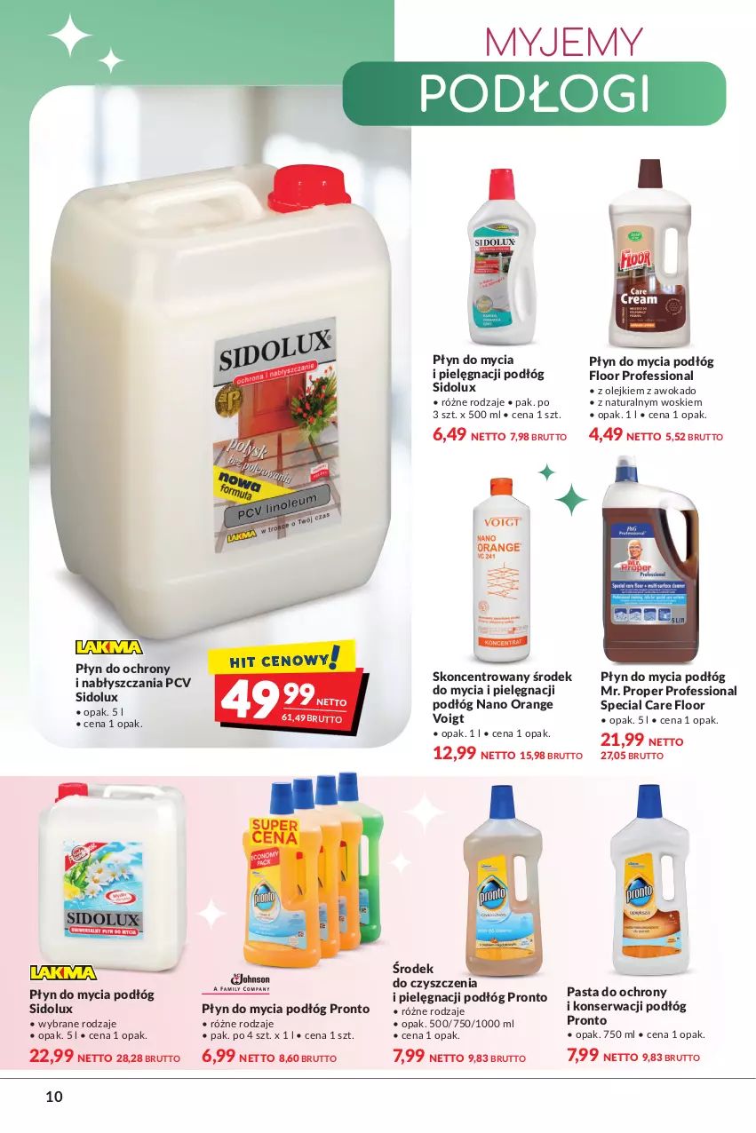 Gazetka promocyjna Makro - [Oferta specjalna] Wiosenne porządki - ważna 22.03 do 04.04.2022 - strona 10 - produkty: Mr. Proper, Olej, Płyn do mycia, Płyn do mycia podłóg, Pronto, Ser, Sidolux