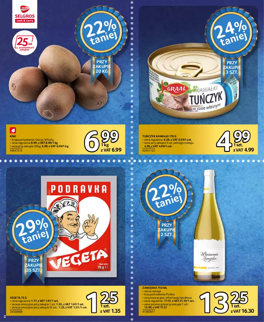 Gazetka promocyjna Selgros - Extra Oferta - ważna 01.03 do 31.03.2022 - strona 2 - produkty: Kawa, Kiwi, Tuńczyk, Vegeta