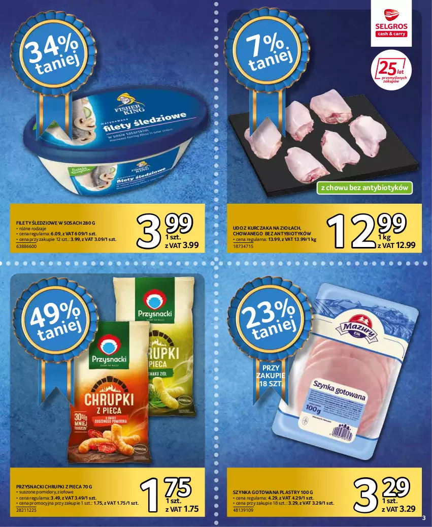 Gazetka promocyjna Selgros - Extra Oferta - ważna 01.03 do 31.03.2022 - strona 3 - produkty: Chrupki, Kurczak, Piec, Pomidory, Przysnacki, Sos, Suszone pomidory, Szynka, Udo z kurczaka