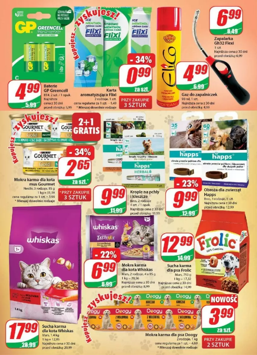 Gazetka promocyjna Dino - ważna 30.08 do 05.09.2023 - strona 15 - produkty: Mars, Mokra karma, Mus, Sucha karma, Whiskas, Zapalarka