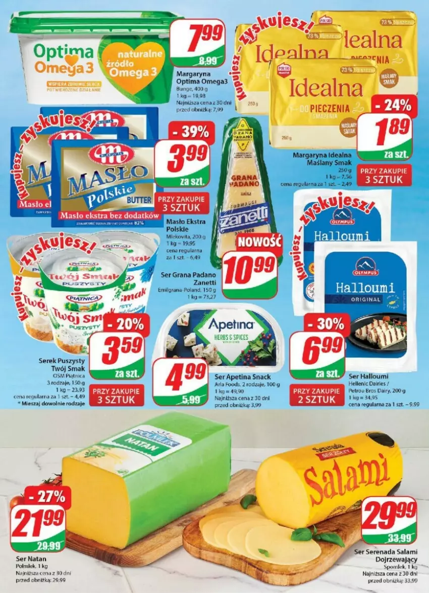 Gazetka promocyjna Dino - ważna 30.08 do 05.09.2023 - strona 6 - produkty: Gra, LG, Margaryna, Masło, Optima, Optima Omega3, Piątnica, Piec, Polmiek, Salami, Ser, Serek, Serek puszysty, Twój Smak