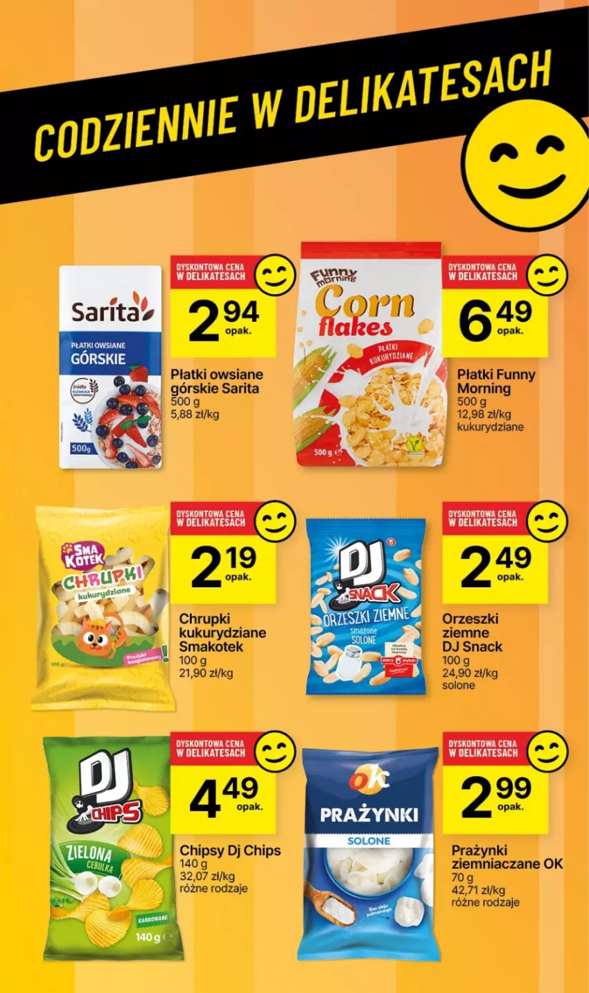 Gazetka promocyjna Delikatesy Centrum - NOWA GAZETKA Delikatesy Centrum od 14 grudnia! 14-26.12.2023 - ważna 14.12 do 26.12.2023 - strona 55 - produkty: Chipsy, Chrupki, Kotek, Orzeszki, Płatki owsiane, Sarita, Smakotek