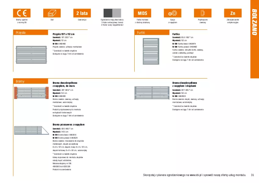 Gazetka promocyjna Obi - Gazetka OBI - ważna 01.10 do 31.12.2022 - strona 31 - produkty: Fa, Piec, Por, Rama, Słupek, Sok, Uchwyty