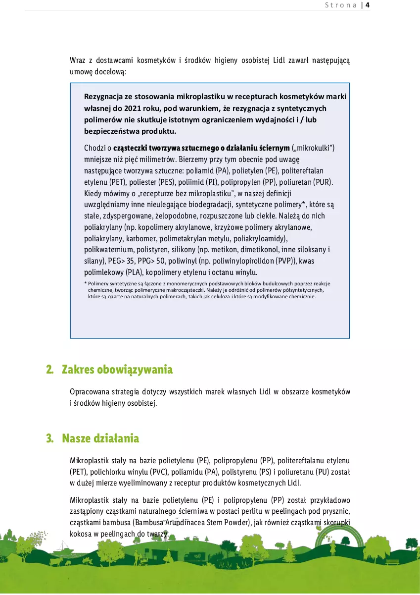 Gazetka promocyjna Lidl - Polityka dotycząca mikroplastiku - ważna 15.09.2020 do 15.09.2222 - strona 5 - produkty: Gra, Kokos, Mleko, Peeling, Piec, Pur, Silan