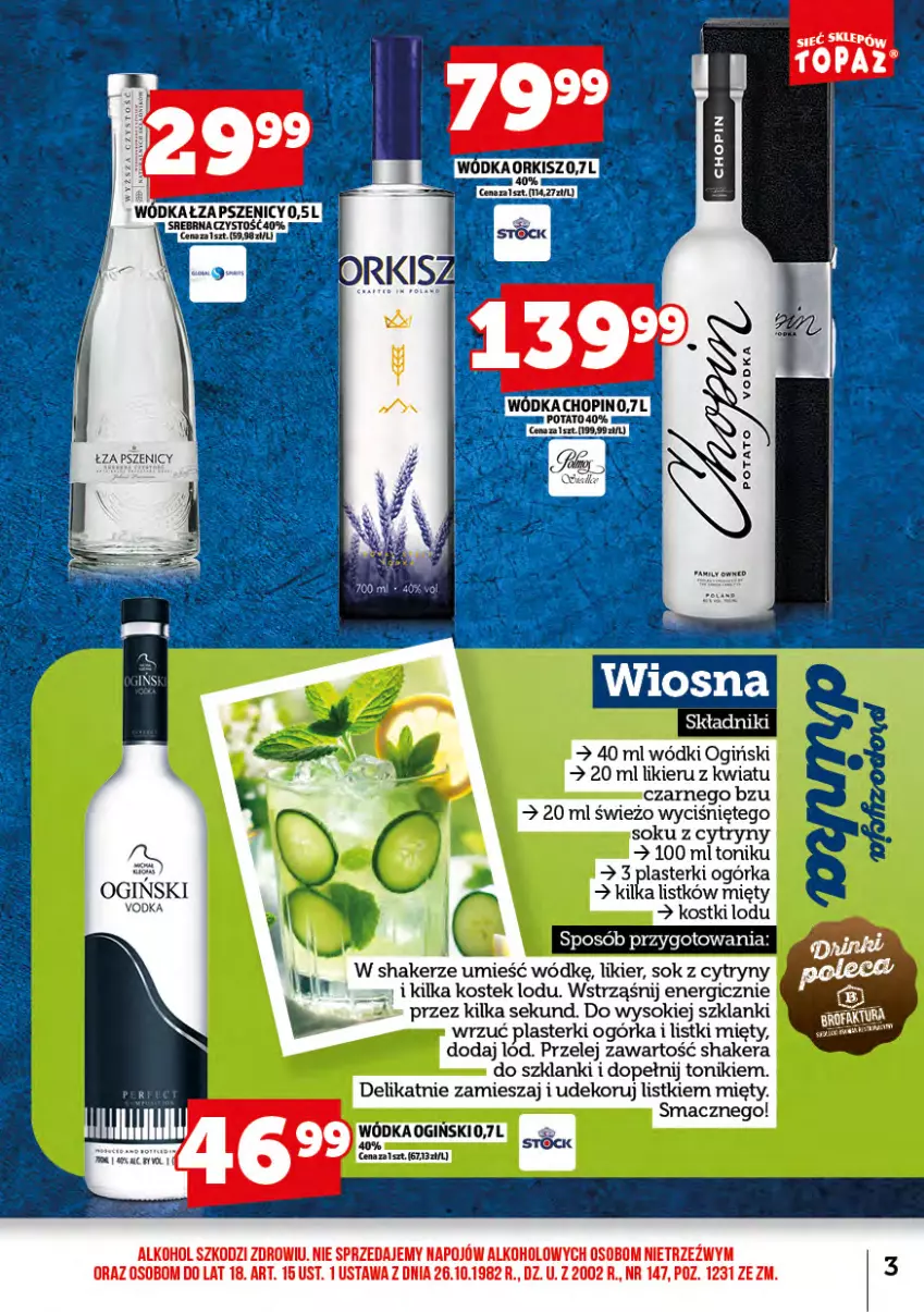 Gazetka promocyjna Topaz - Gazetka - ważna 01.03 do 31.03.2025 - strona 4 - produkty: Cytryny, Lanki, Likier, Ogiński, Plasterki, Sok, Stek, Tonik