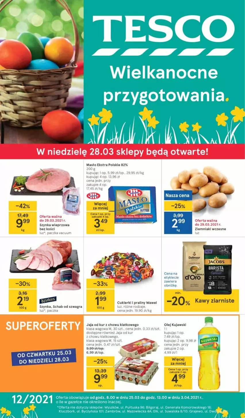 Gazetka promocyjna Tesco - Tesco gazetka - przyszły tydzień - ważna 25.03 do 03.04.2021 - strona 1 - produkty: Jacobs, Por, Szynka, Szynka wieprzowa