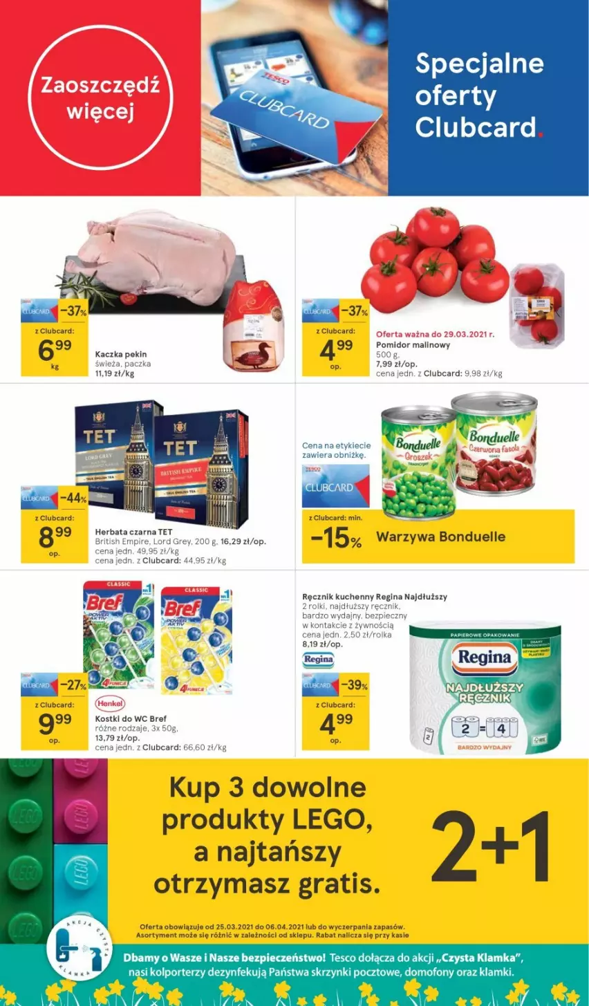 Gazetka promocyjna Tesco - Tesco gazetka - przyszły tydzień - ważna 25.03 do 03.04.2021 - strona 16 - produkty: Bonduelle, Domofon, Gin, Gra, Kaczka, Klamka, LEGO, Piec, Por, Ręcznik, Ręcznik kuchenny, Warzywa