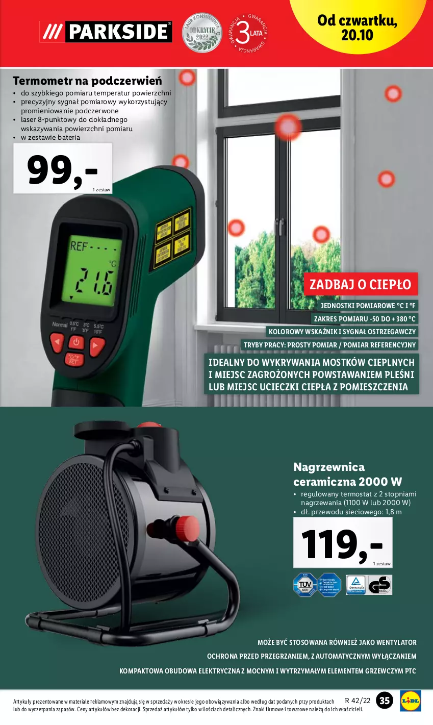 Gazetka promocyjna Lidl - GAZETKA - ważna 17.10 do 22.10.2022 - strona 39 - produkty: Bateria, Ser, Termometr, Termos, Top