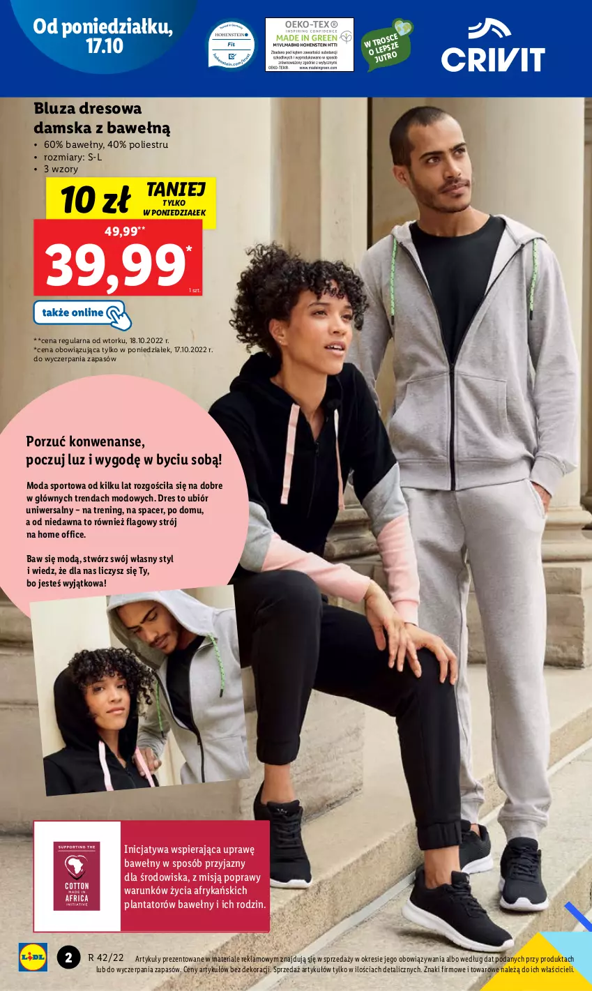 Gazetka promocyjna Lidl - GAZETKA - ważna 17.10 do 22.10.2022 - strona 4 - produkty: Acer, Bluza, Bluza dresowa, Dres, Moda, Por, Sport