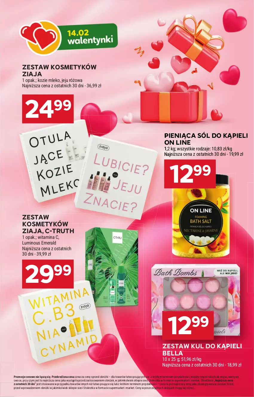 Gazetka promocyjna Stokrotka - Supermarket Opole/Radom - ważna 13.02 do 19.02.2025 - strona 10 - produkty: Bell, Bella, Mięso, Mleko, Owoce, Sól, Sól do kąpieli, Warzywa, Ziaja