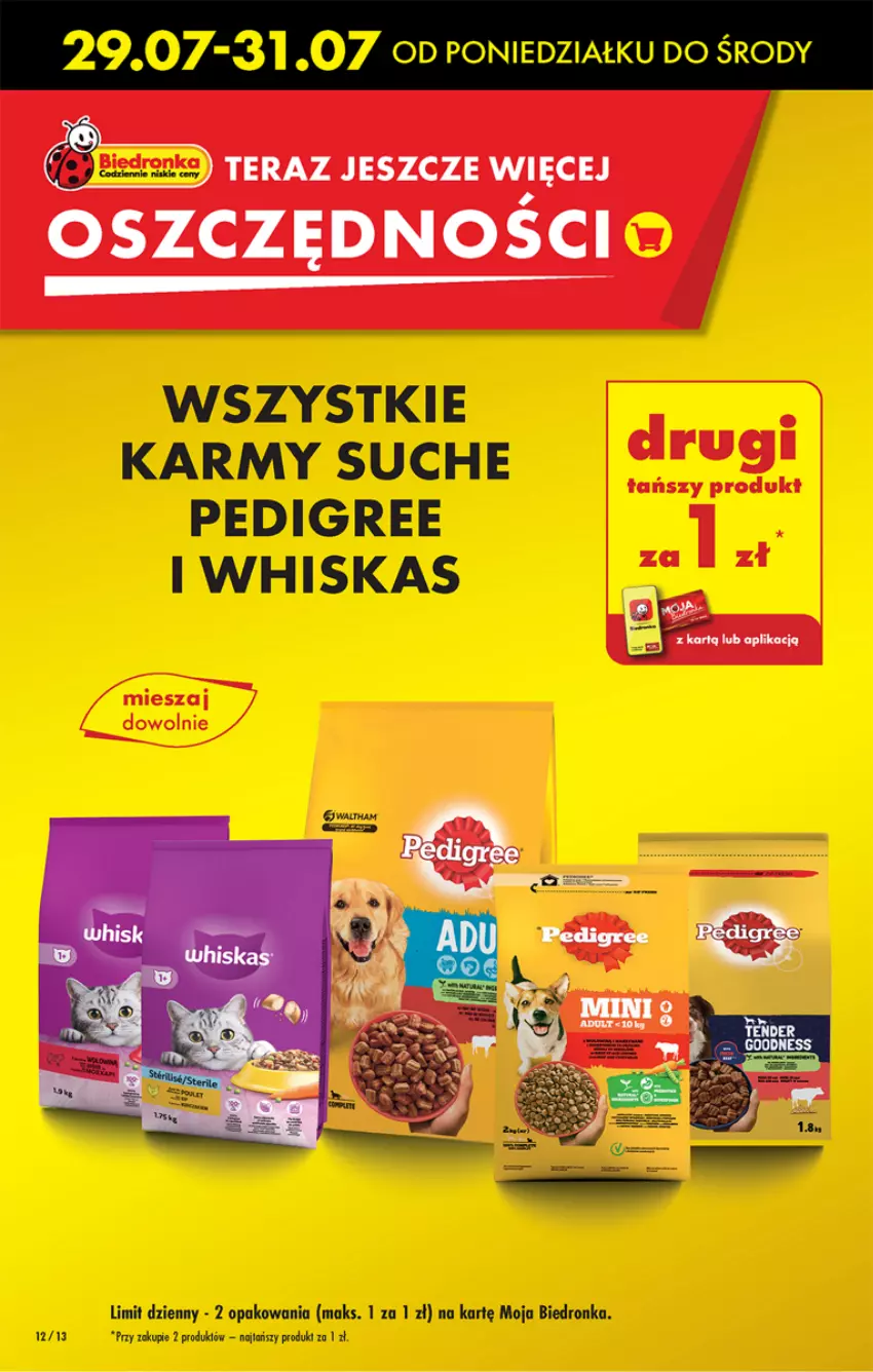 Gazetka promocyjna Biedronka - Od poniedzialku - ważna 29.07 do 03.08.2024 - strona 12 - produkty: Dron, Pedigree, Tera, Whiskas