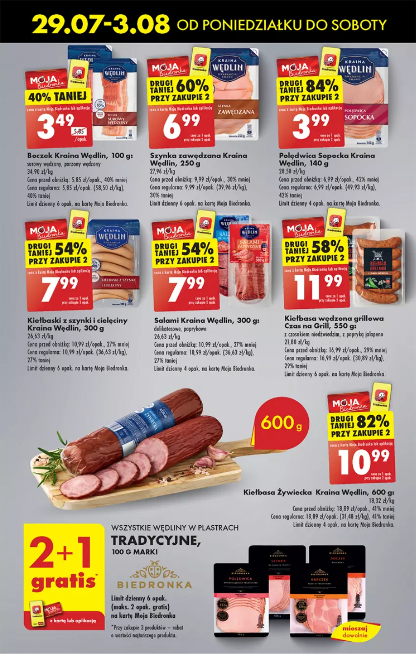 Gazetka promocyjna Biedronka - Od poniedzialku - ważna 29.07 do 03.08.2024 - strona 25 - produkty: Boczek, Dron, Gra, Grill, Kiełbasa, Polędwica, Salami, Szynka