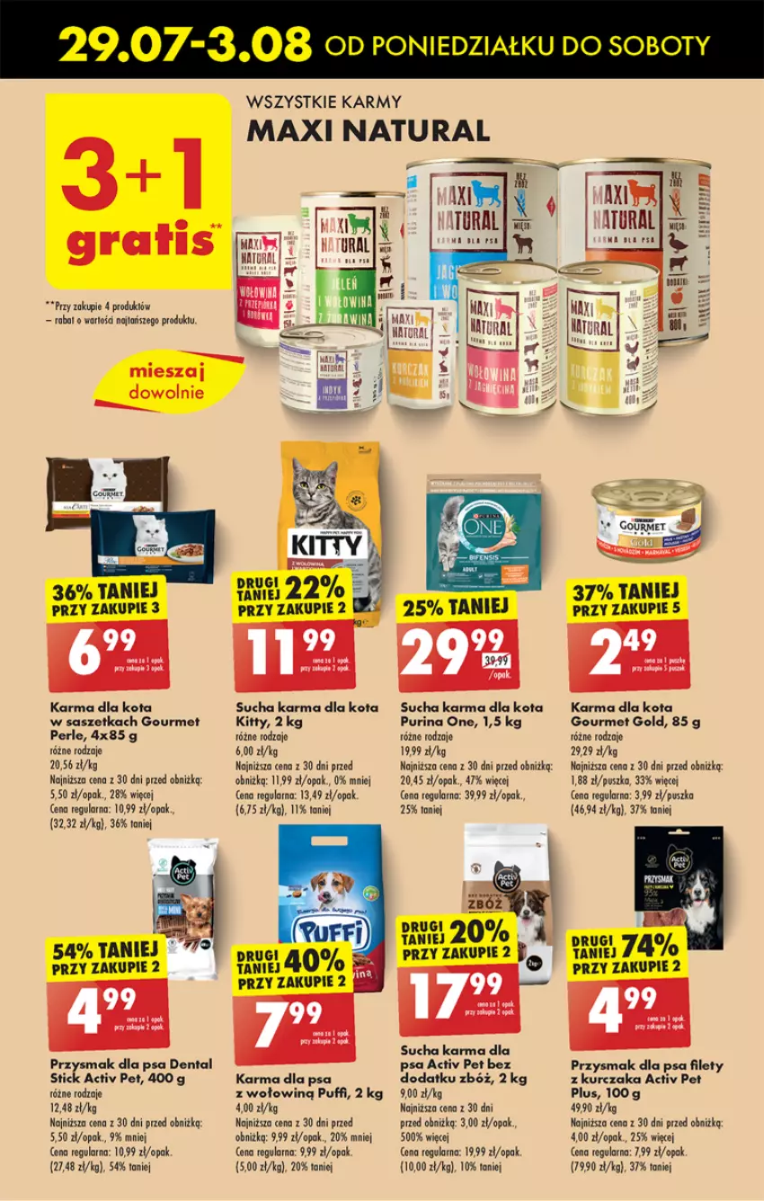 Gazetka promocyjna Biedronka - Od poniedzialku - ważna 29.07 do 03.08.2024 - strona 55 - produkty: Fa, Gourmet Gold, Gra, Kurczak, Przysmak dla psa, Puf, Pur, Purina, Sucha karma