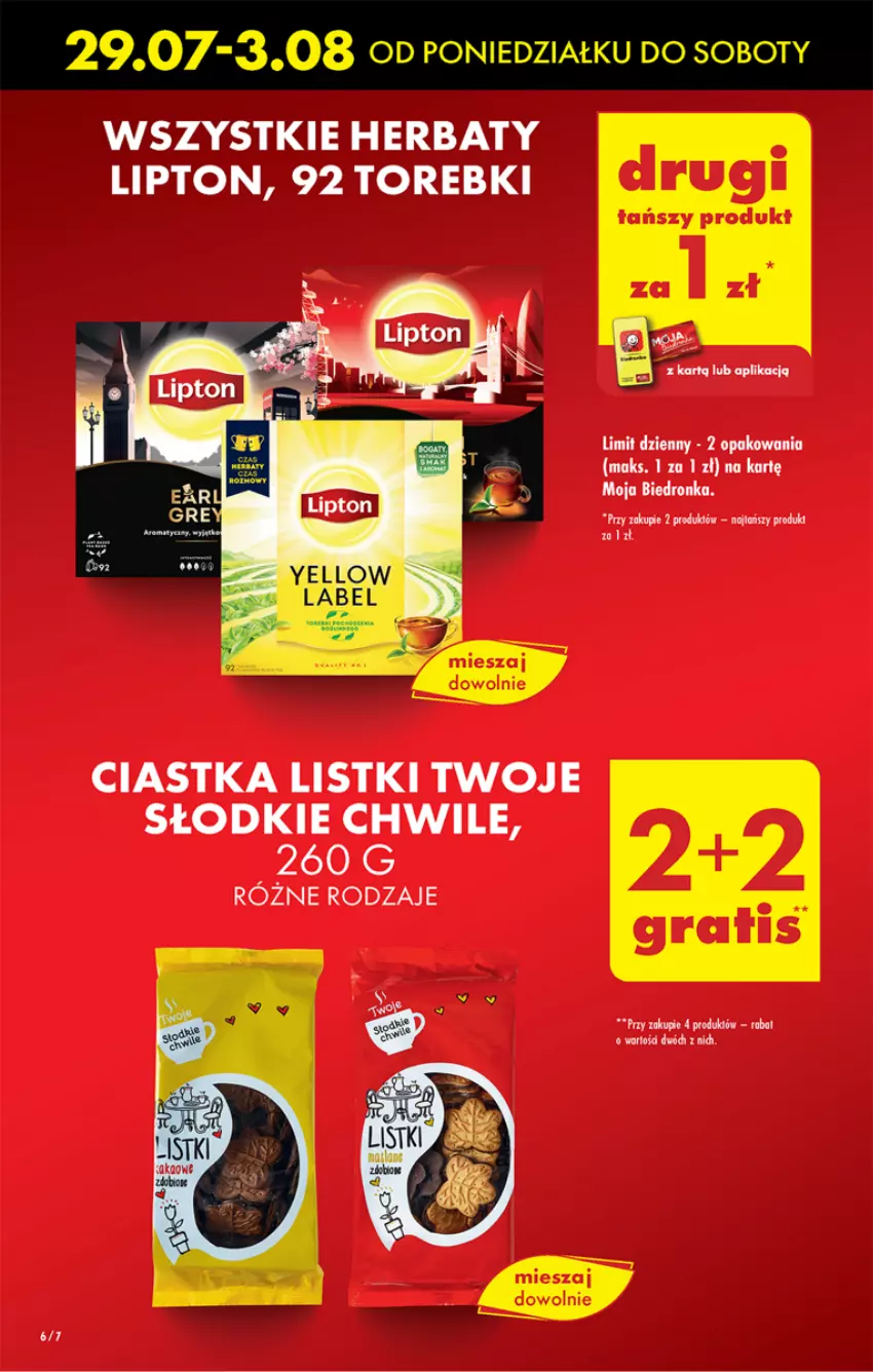 Gazetka promocyjna Biedronka - Od poniedzialku - ważna 29.07 do 03.08.2024 - strona 6 - produkty: Ciastka, Dron, Lipton