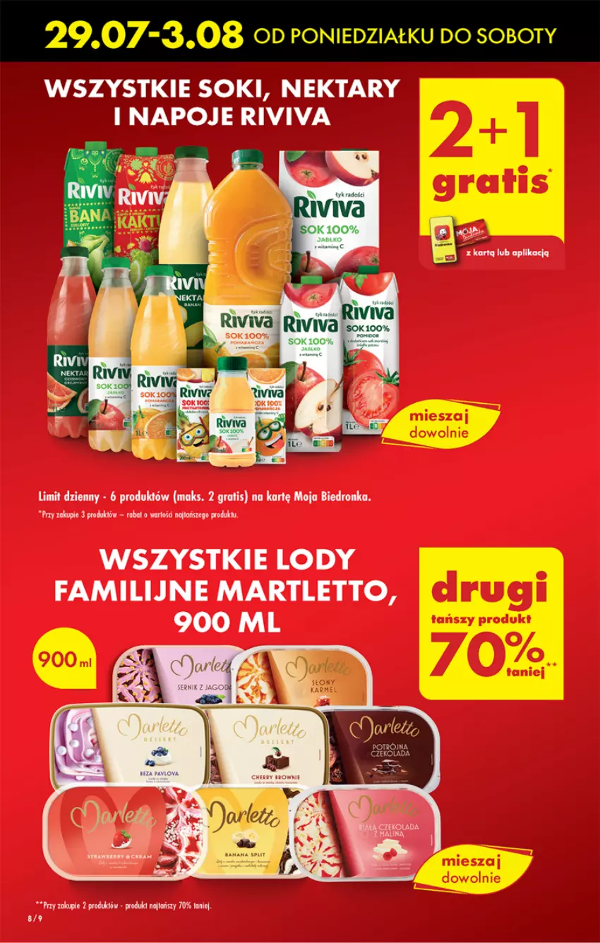 Gazetka promocyjna Biedronka - Od poniedzialku - ważna 29.07 do 03.08.2024 - strona 8 - produkty: Dron, Fa, Gra, Lody, Napoje, Nektar, Sok