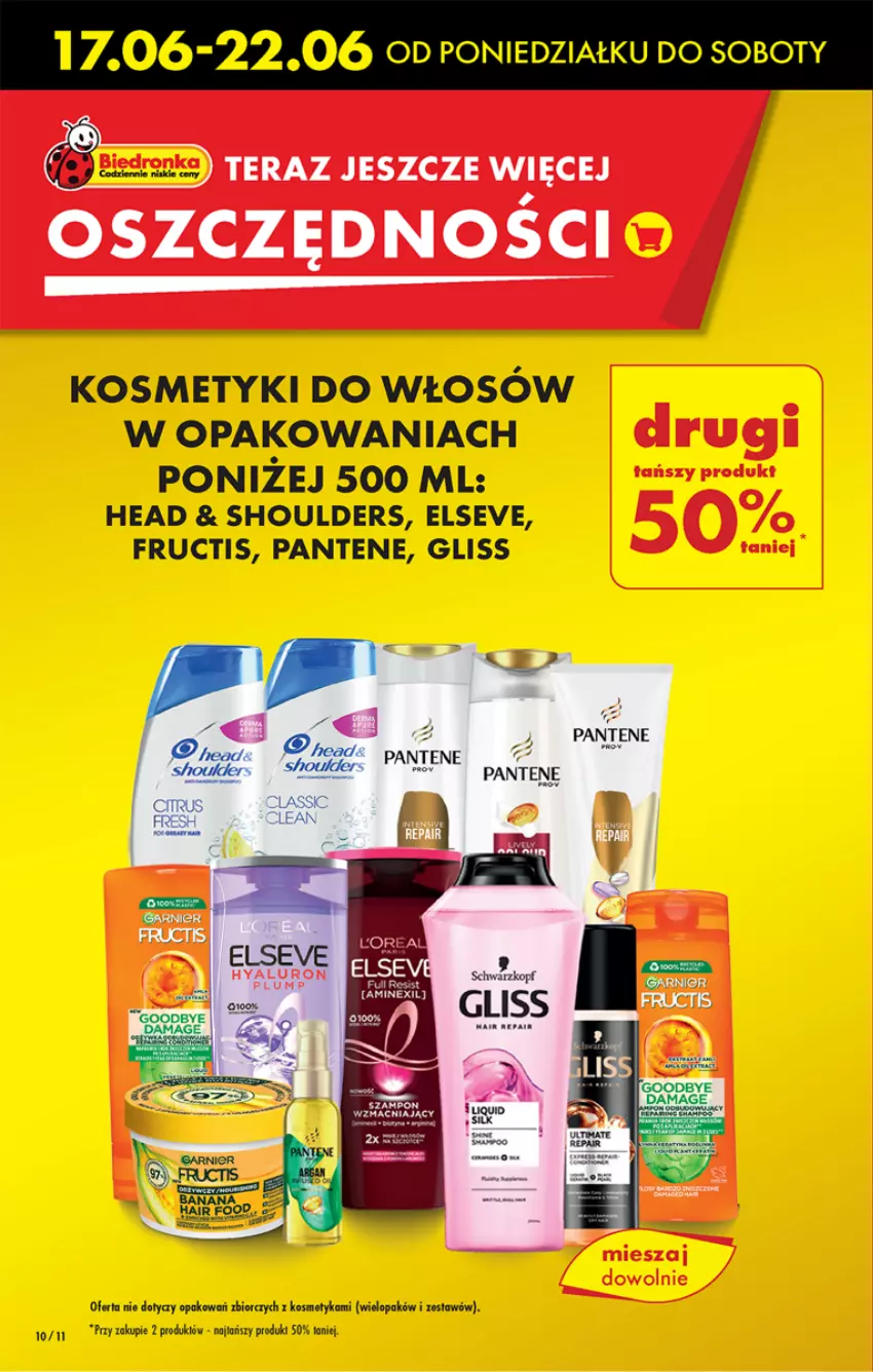 Gazetka promocyjna Biedronka - Od poniedzialku - ważna 17.06 do 22.06.2024 - strona 10 - produkty: Elseve, Fructis, Pantene, Tera