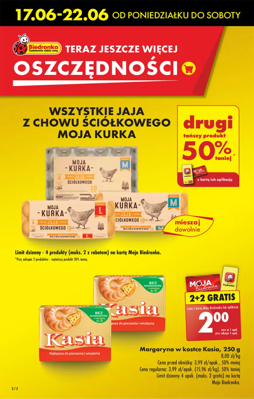 Gazetka promocyjna Biedronka - Od poniedzialku - ważna 17.06 do 22.06.2024 - strona 2 - produkty: Dron, Gra, Jaja, Kasia, Margaryna, Piec, Tera