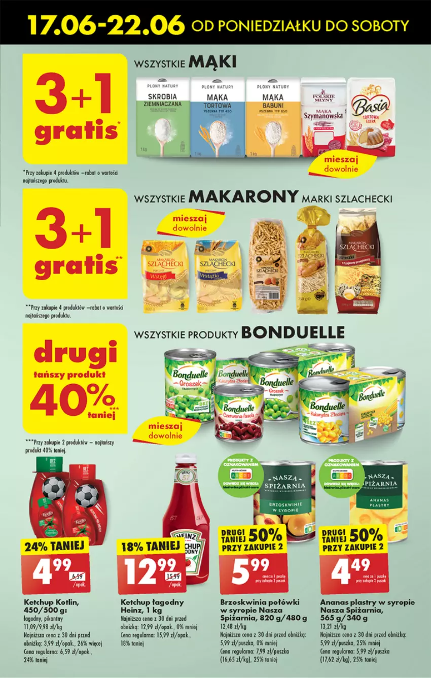 Gazetka promocyjna Biedronka - Od poniedzialku - ważna 17.06 do 22.06.2024 - strona 35 - produkty: Ananas, Babuni, Heinz, Ketchup, Kotlin, LG, Mąka, Syrop