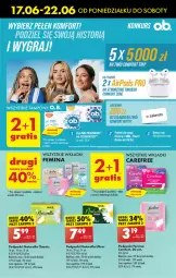 Gazetka promocyjna Biedronka - Od poniedzialku - Gazetka - ważna od 22.06 do 22.06.2024 - strona 53 - produkty: Naturell, Podpaski, Carefree, Wkładki, Naturella