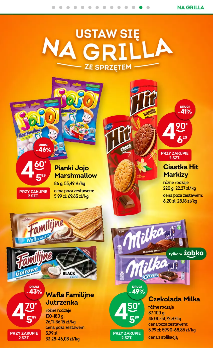 Gazetka promocyjna Żabka - ważna 26.04 do 09.05.2023 - strona 34 - produkty: Ciastka, Czekolada, Fa, Grill, Jutrzenka, Mars, Milka, Wafle