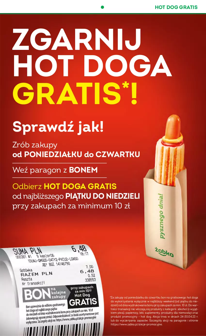 Gazetka promocyjna Żabka - ważna 26.04 do 09.05.2023 - strona 4 - produkty: Gra, Hot dog, JBL, Papier, Piwa, Tran