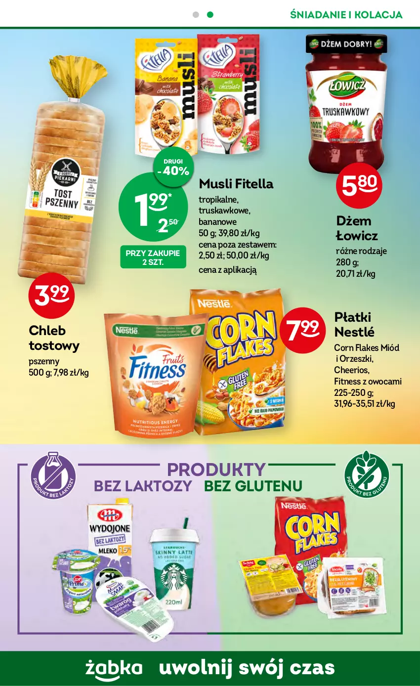 Gazetka promocyjna Żabka - ważna 26.04 do 09.05.2023 - strona 43 - produkty: Cheerios, Chleb, Chleb tostowy, Corn flakes, Dżem, Miód, Mus, Nestlé, Orzeszki