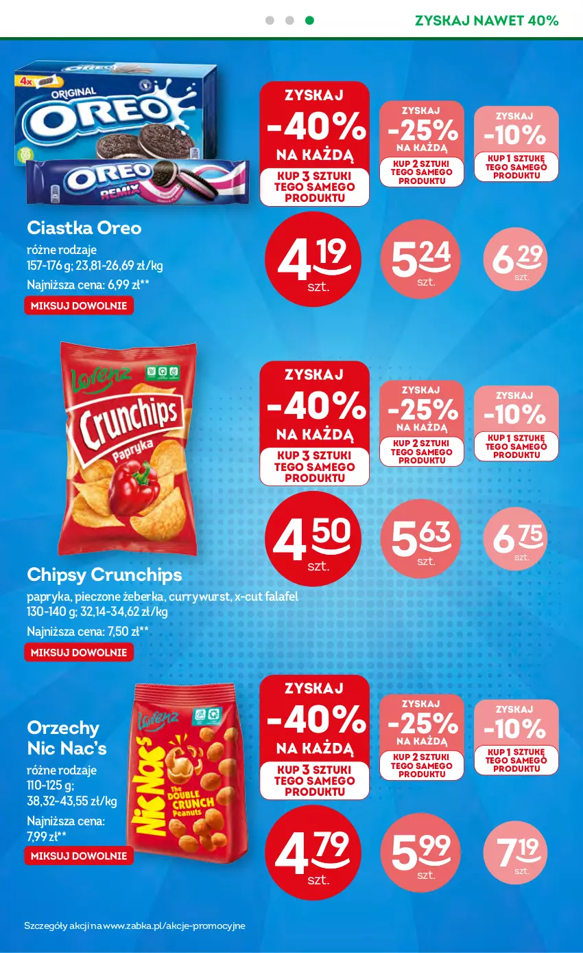 Gazetka promocyjna Żabka - ważna 26.04 do 09.05.2023 - strona 7 - produkty: Chipsy, Ciastka, Crunchips, Fa, Oreo, Papryka, Piec