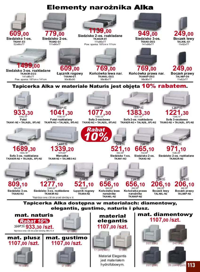 Gazetka promocyjna Bodzio - ważna 01.10 do 31.12.2023 - strona 113 - produkty: Boczek, Fa, Fotel, Gra, Narożnik, Siedzisko, Sofa, Sofa 2-osobowa, Sofa 3-osobowa, Tapicerka, Wersalka