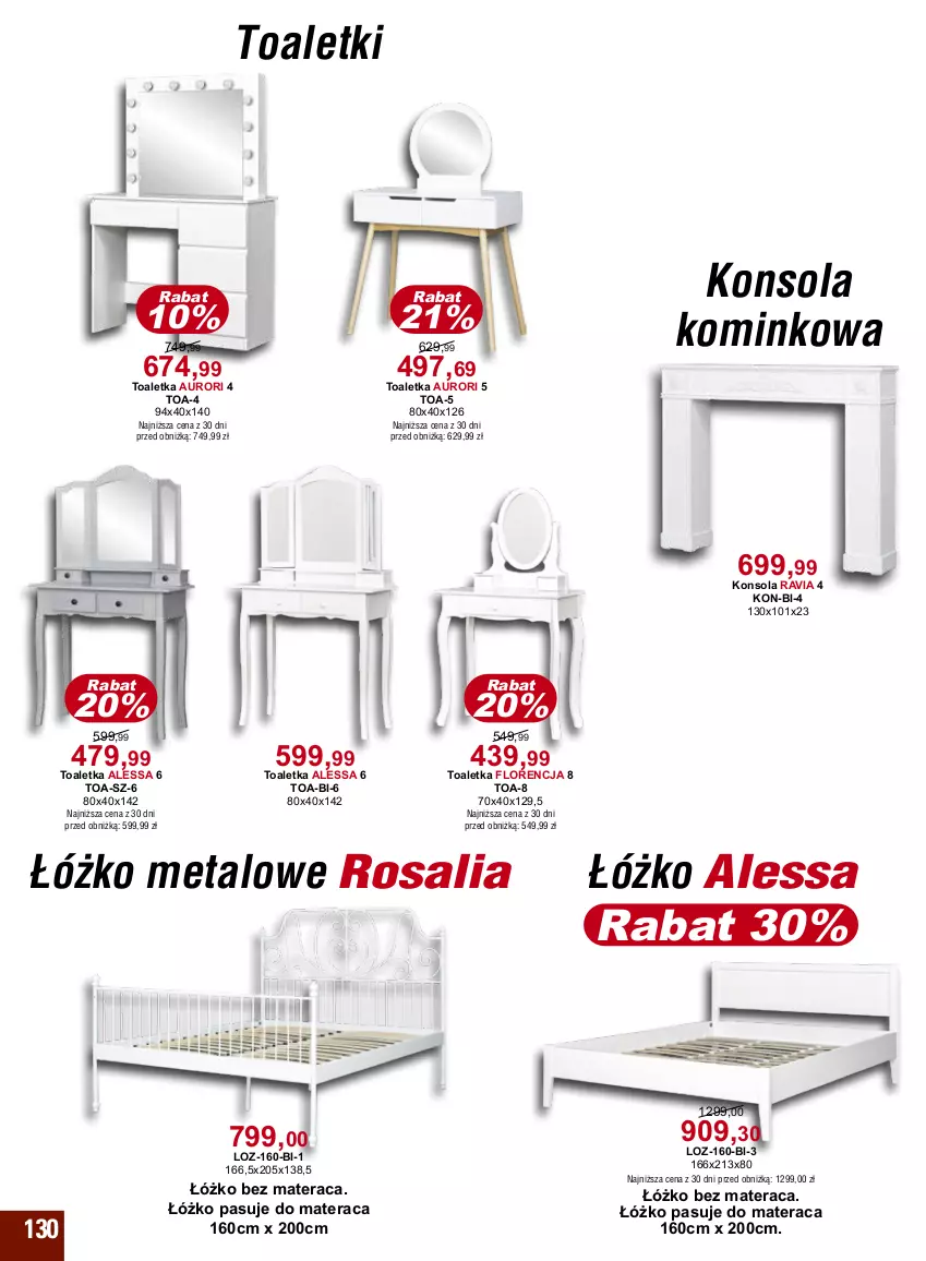 Gazetka promocyjna Bodzio - ważna 01.10 do 31.12.2023 - strona 130 - produkty: Konsola, Materac, Tera, Toaletka