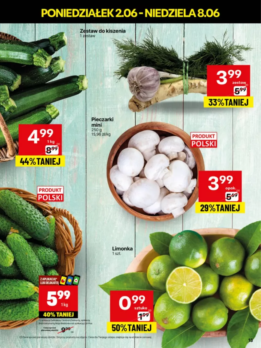 Gazetka promocyjna Delikatesy Centrum - Franczyza DC23 Poniedziałek - ważna 02.06 do 08.06.2025 - strona 13 - produkty: Limonka, Orka, Piec