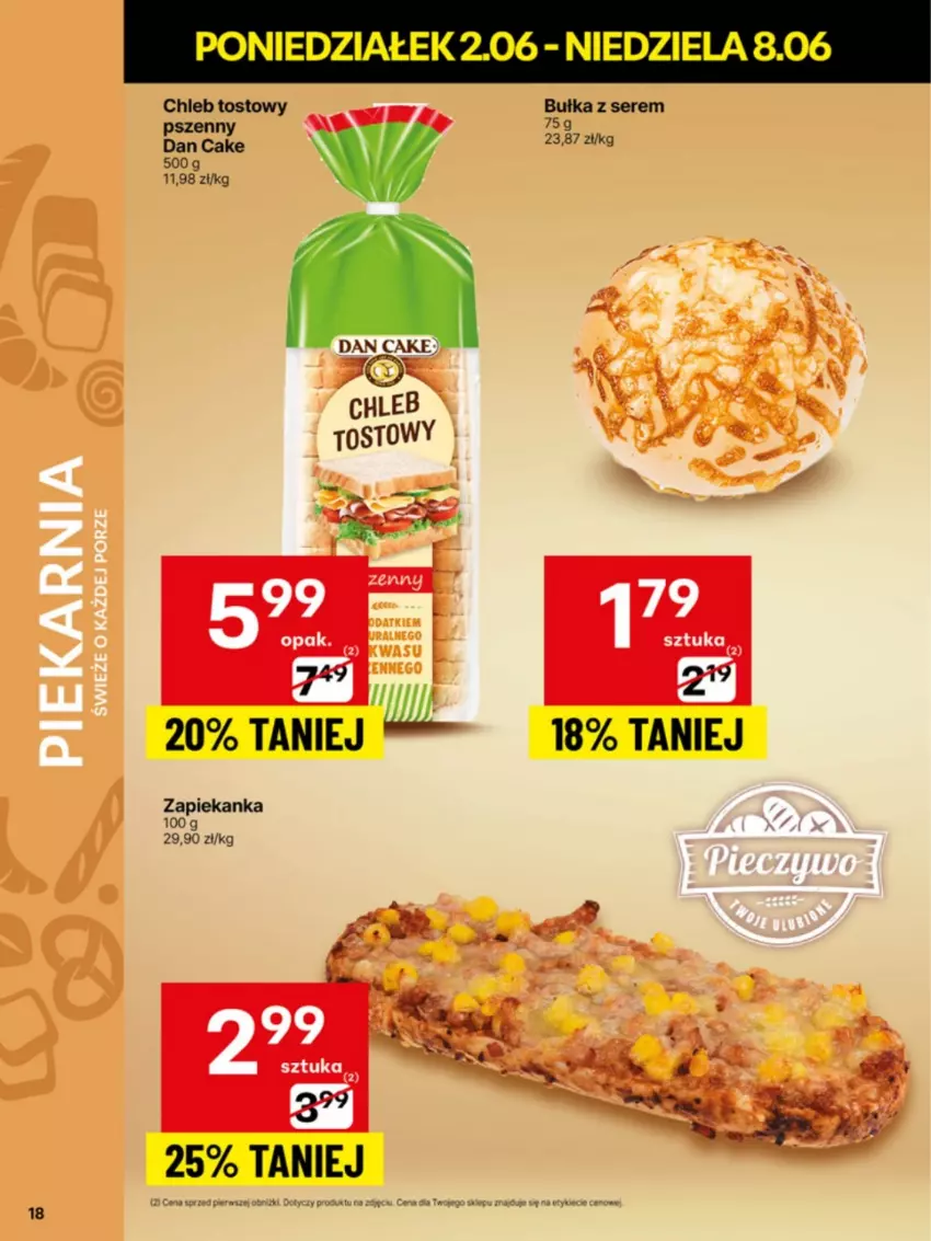 Gazetka promocyjna Delikatesy Centrum - Franczyza DC23 Poniedziałek - ważna 02.06 do 08.06.2025 - strona 18 - produkty: Ser, Zapiekanka