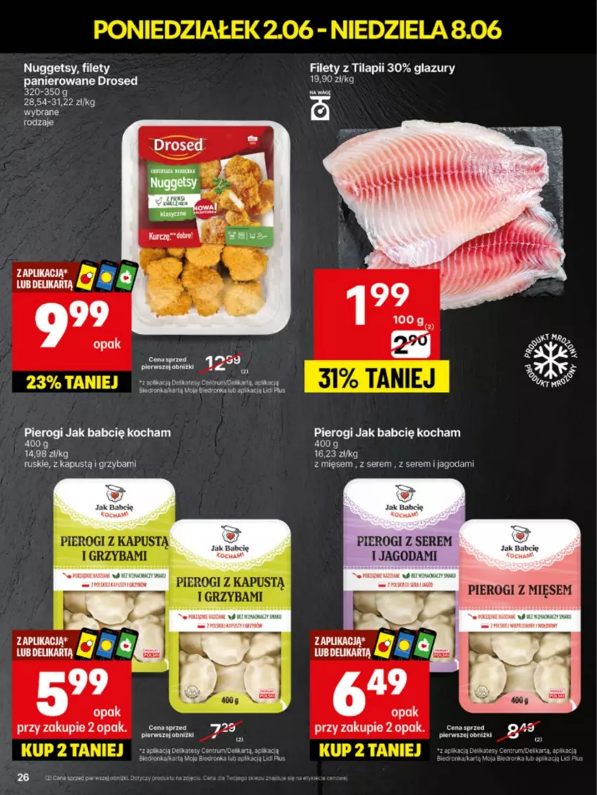 Gazetka promocyjna Delikatesy Centrum - Franczyza DC23 Poniedziałek - ważna 02.06 do 08.06.2025 - strona 26 - produkty: Dron, Kapustą, Koc, Lazur, Pierogi, Rum, Ser